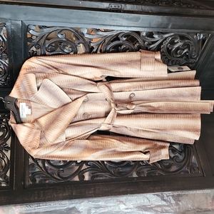 NWT Helene Burman London Snake Print Trench Coat XL Nordstrom